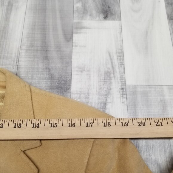 ✅VTG Goldwaters Blazer Mens Beige Custom Fabric Jacket Western Style Coat 21”/31 - Picture 8 of 14